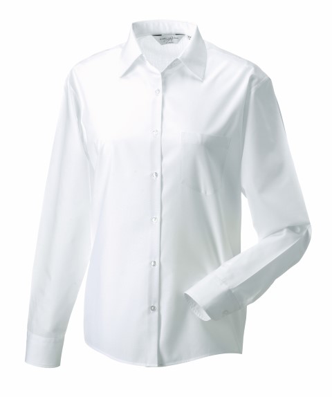 Ladies Long-Sleeve PolyCotton Poplin shirt