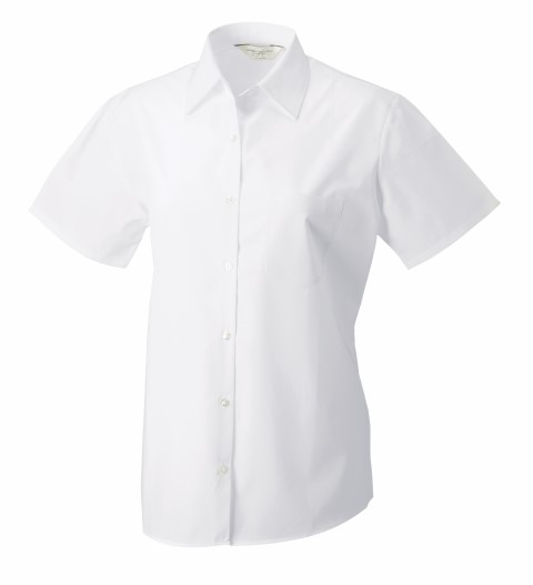 Ladies' SS Pure Cotton Easy Care Poplin Shirt