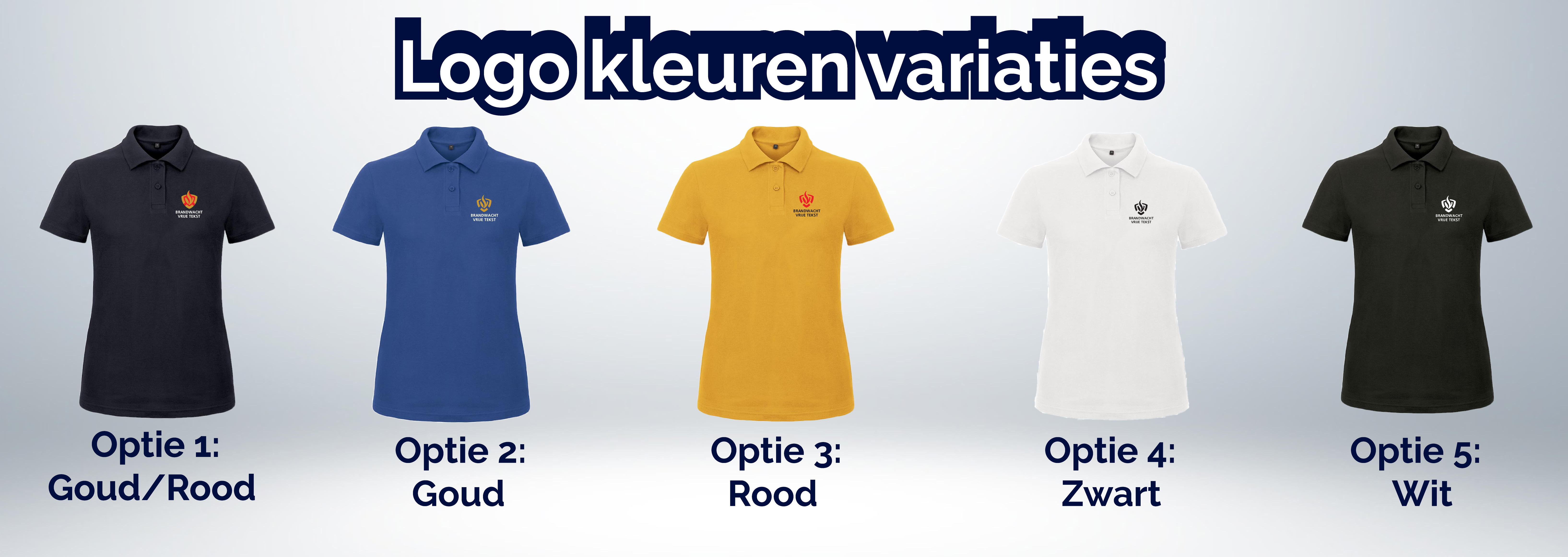 T-shirts Borst logo kleuren variaties-01